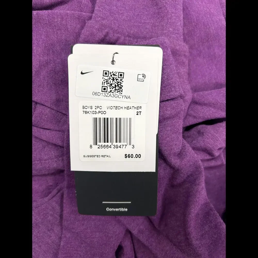 Nike Kids' Purple Hoodie 2 Piece Set